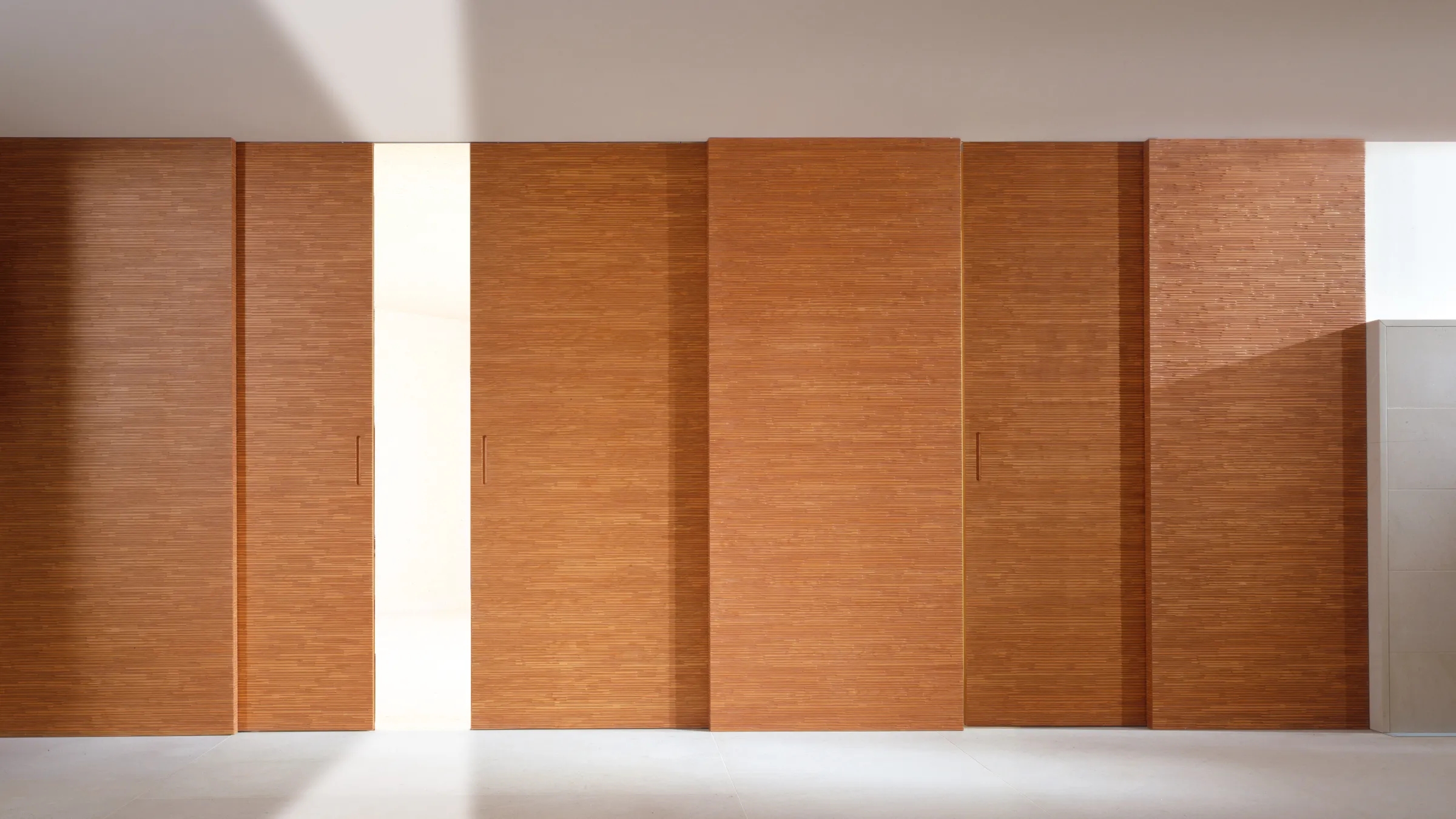Sliding Door Horizontal Texture Bespoke Wood Sliding Doors