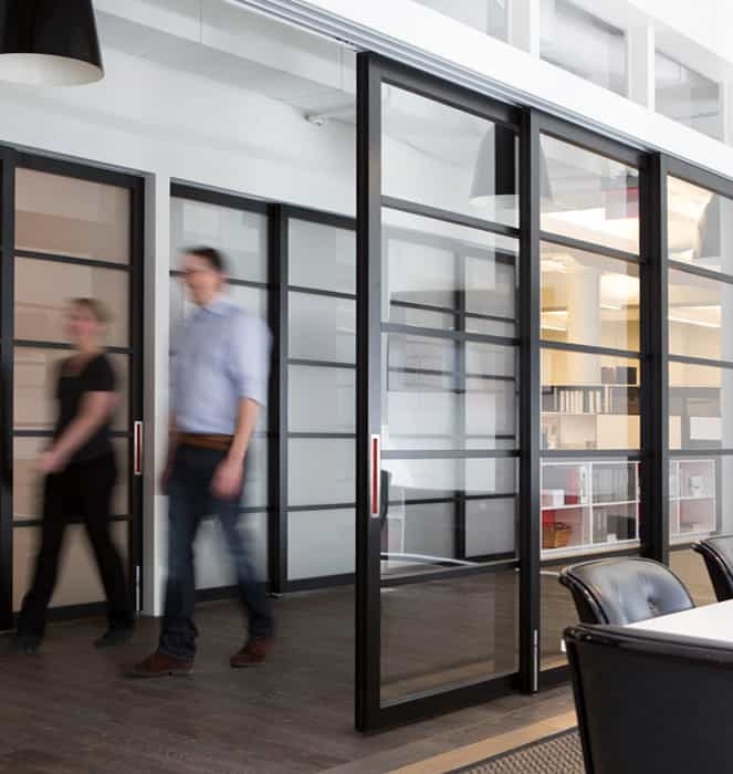 Sliding Wall Horizontal Mullions Industrial Grid Divider