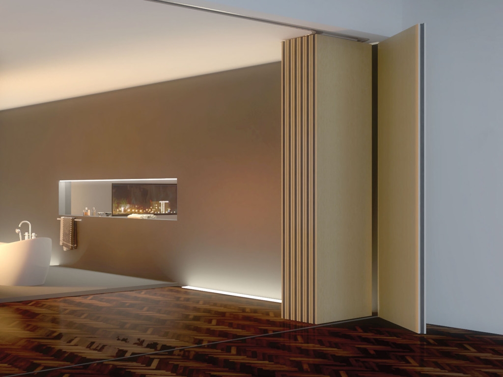 Sliding Wall Stackable Vertical Panels Slatted Room Divider