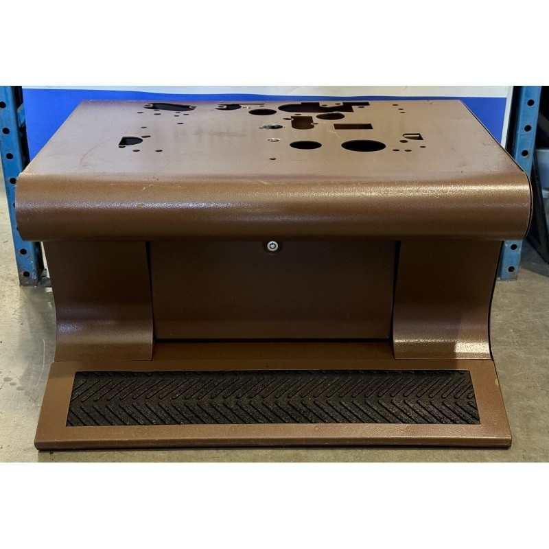 Slot Machine Stand Bronze Chevron Footrest Metallic Slot Pedestal