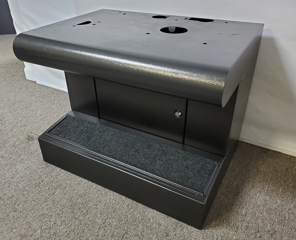 Slot Machine Stand Bull Nose Carpeted Footrest Locked Casino Stand