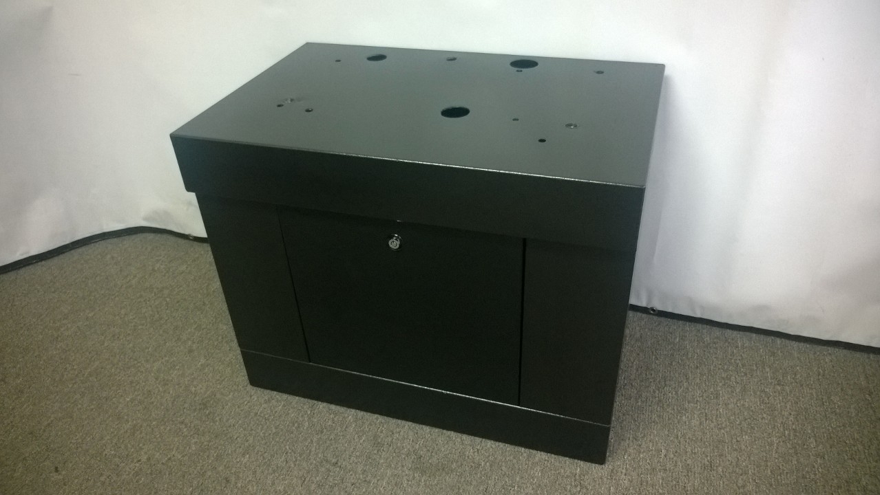 Slot Machine Stand Square Top Locking Door Matte Black Slot Stand