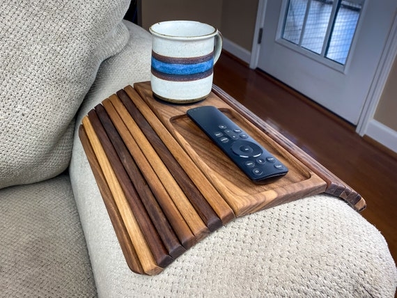 Sofa Arm Tray Multi-Tone Wood Flexible Walnut Sofa Tray