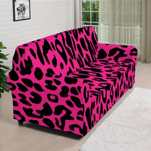 Sofa Cover: Hot Pink Magenta Animal Print Slipcover Design