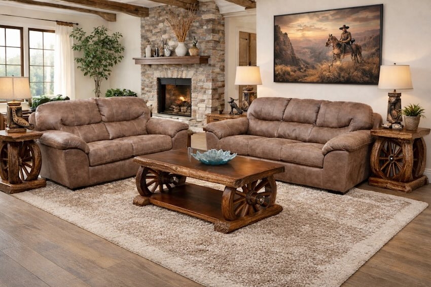 Sofa Set Timber Frame Style for a Western Sofa Set Arrangement