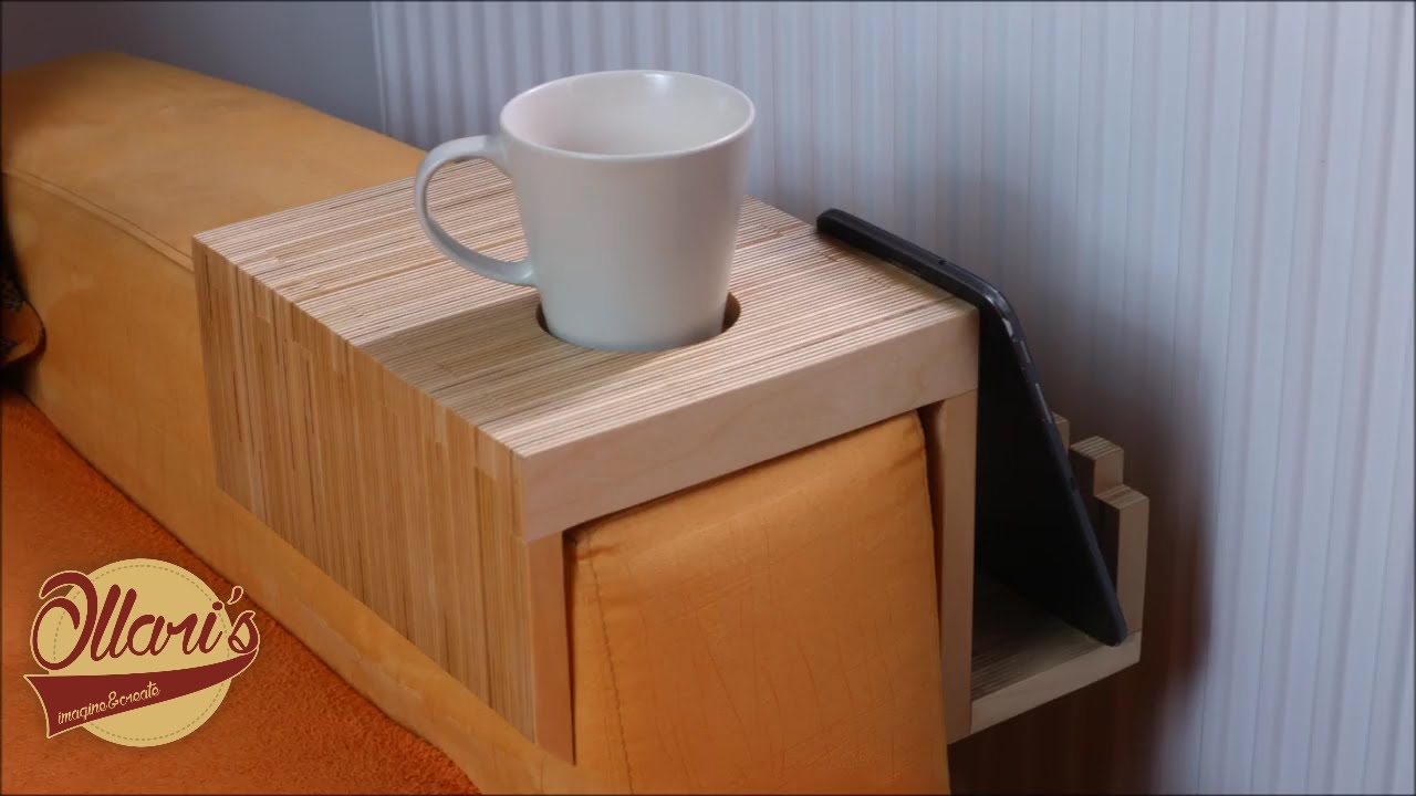 Sofa Tray Layered Plywood Edge Plywood Sofa Arm Tray