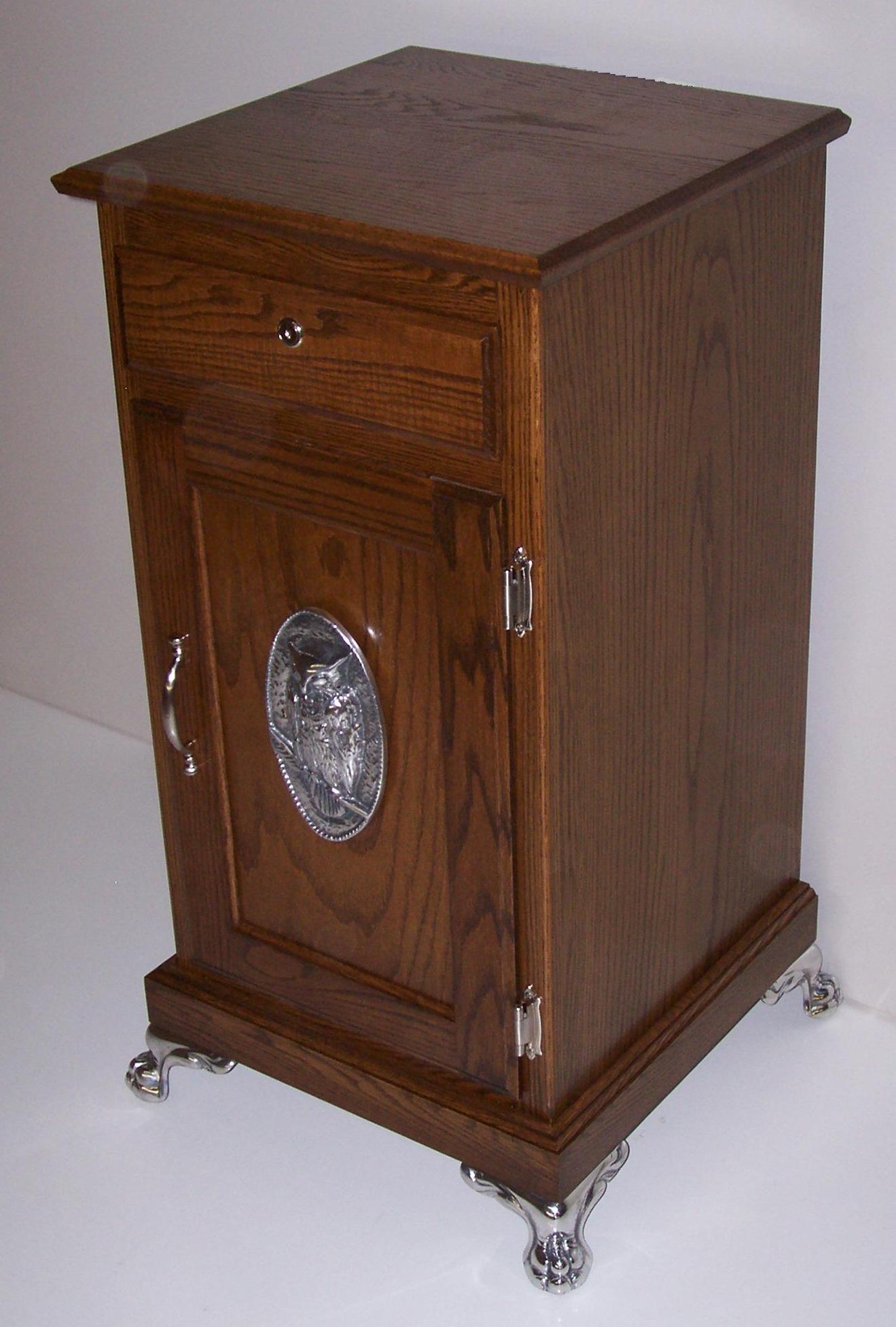 Specialty Stand Owl Medallion Claw Feet Locking Drawer Stand