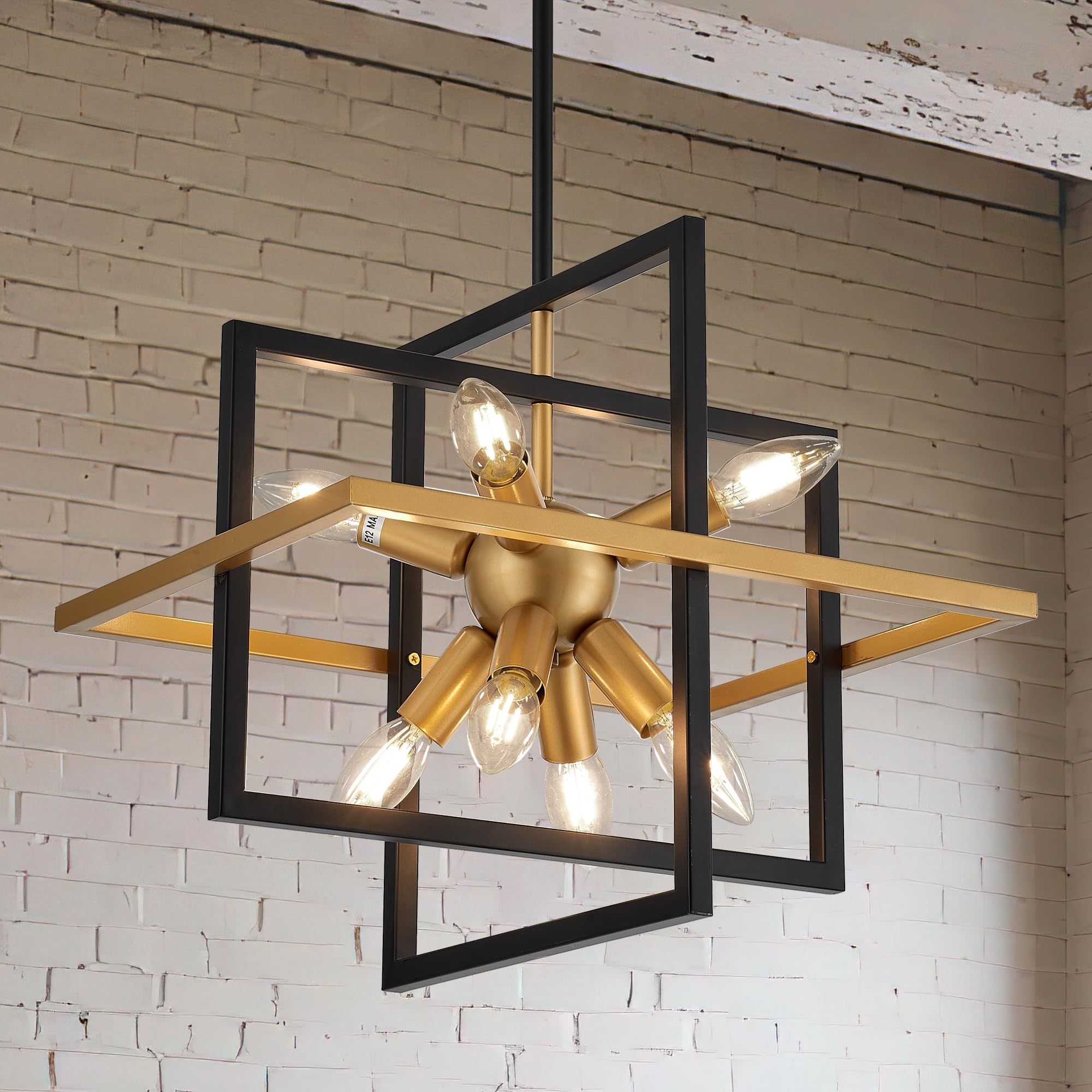 Sputnik Chandelier 8-Light Orbital Hub Industrial