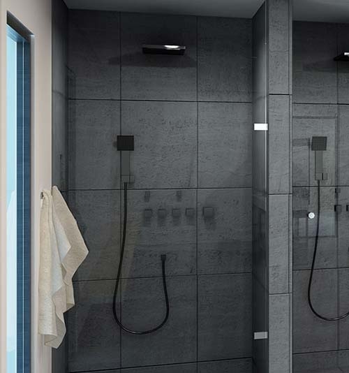 Steam Shower Matte Black Fixtures Bespoke Steam Shower