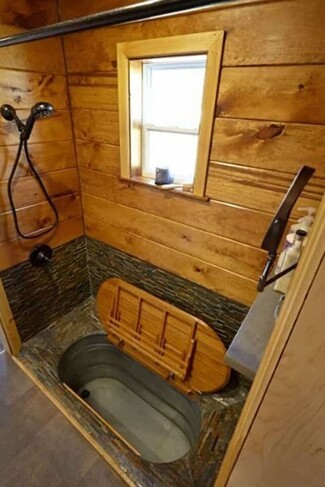 Stock Tank Tub: Sunken Basin Rustic Stock Tank Tub