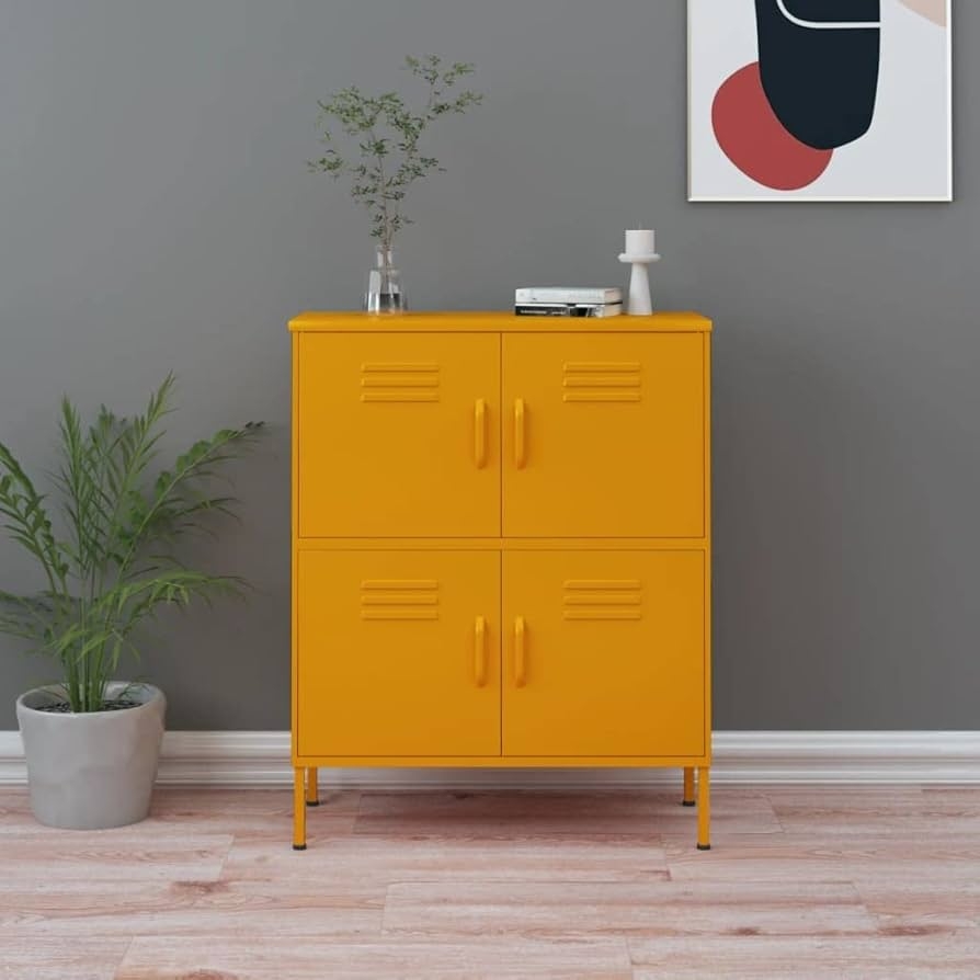 Storage Cabinet with Louvered Vents: industrial metal locker cabinet