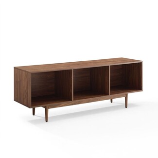 Storage Console: Three Cubby Media Stand and Tapered Legs