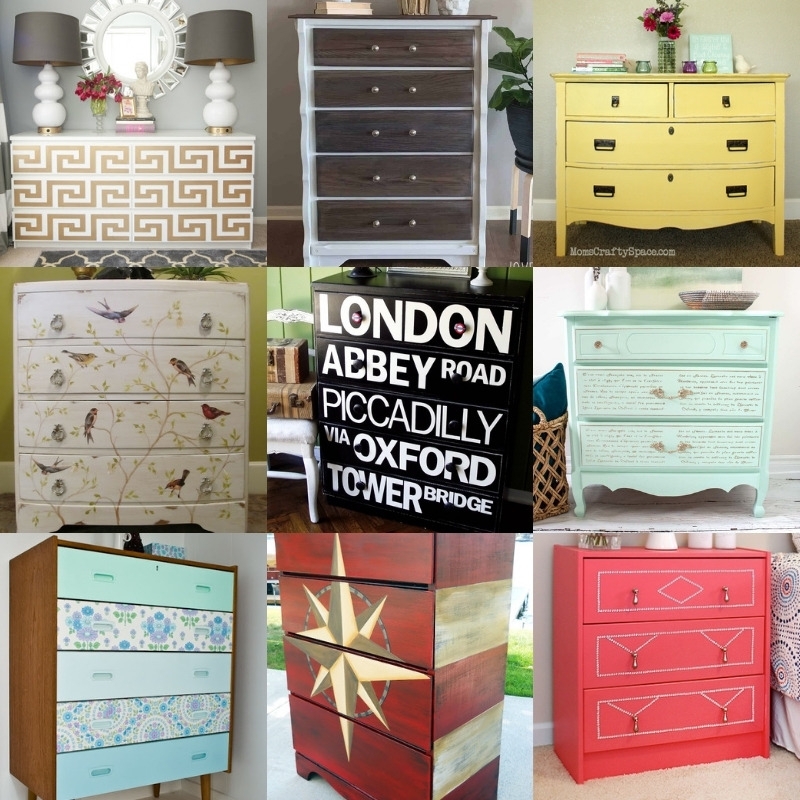 Storage Dresser Custom Patterns DIY Furniture Stenciling