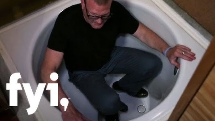 Sunken Bathtub: Floor Integrated Rim Recessed Circular Bathtub