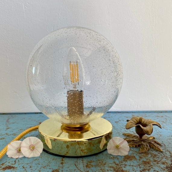 Table Lamp - Bubble Glass Globe Filament Bulb Light