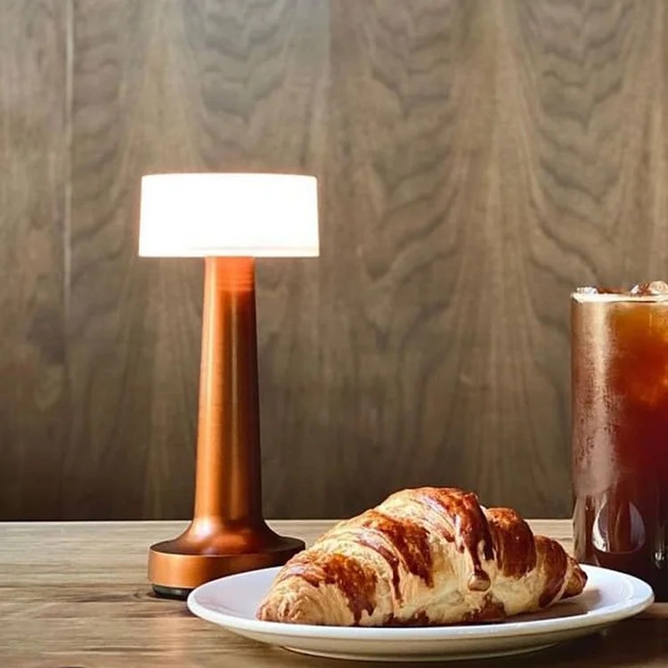 Table Lamp featuring Tapered Body and Copper Toned Metal