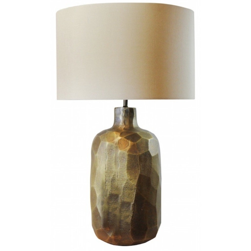 Table Lamp Hammered Bronze Finish Safari Chic Lighting