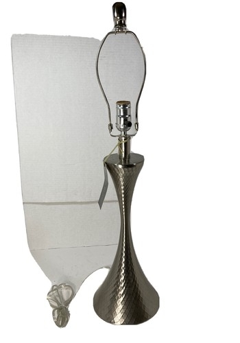 Table Lamp Hourglass Silhouette Diamond Grid Texture