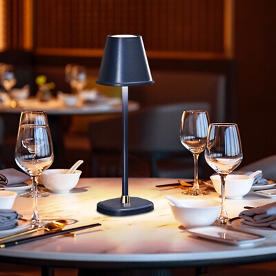 Table Lamp with Gold Accent and Cordless Portability