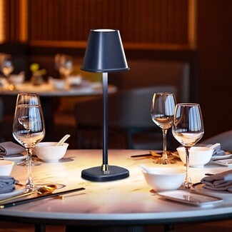 Table Lamp with Gold Accent and Cordless Portability