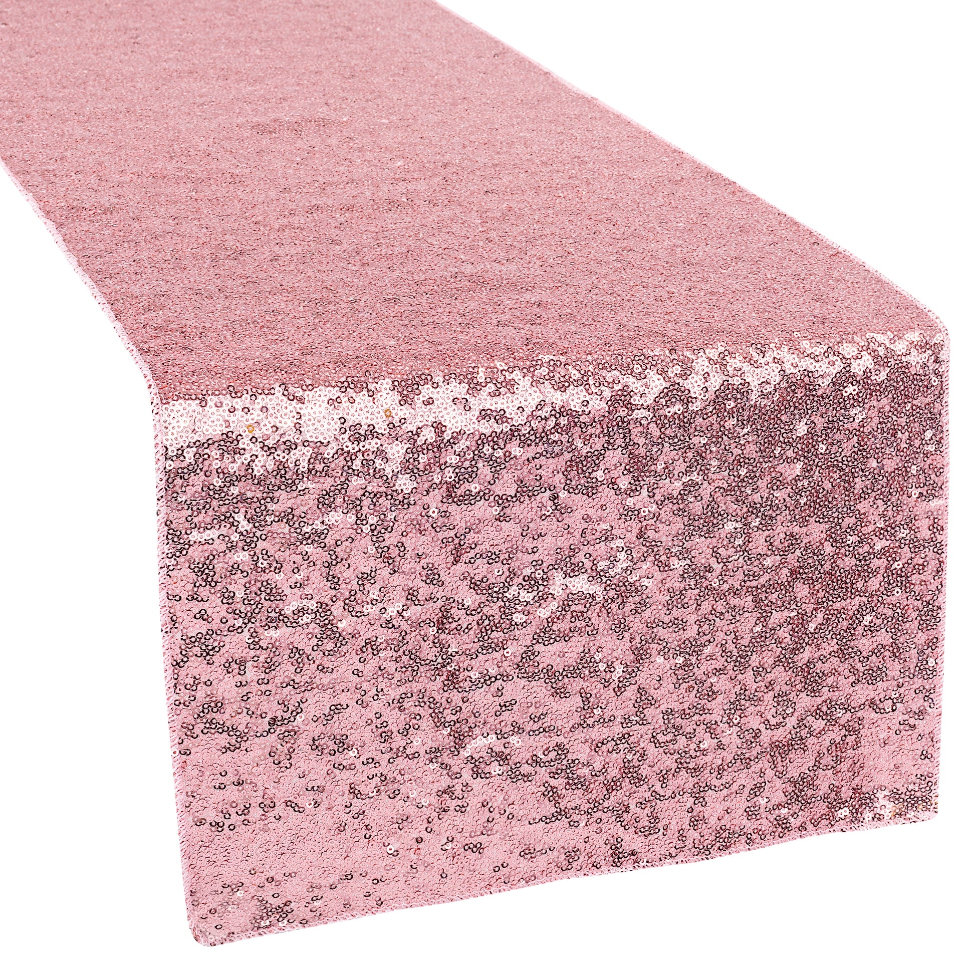 Table Runner Dense Sequins Shimmery Metallic Pink Linens