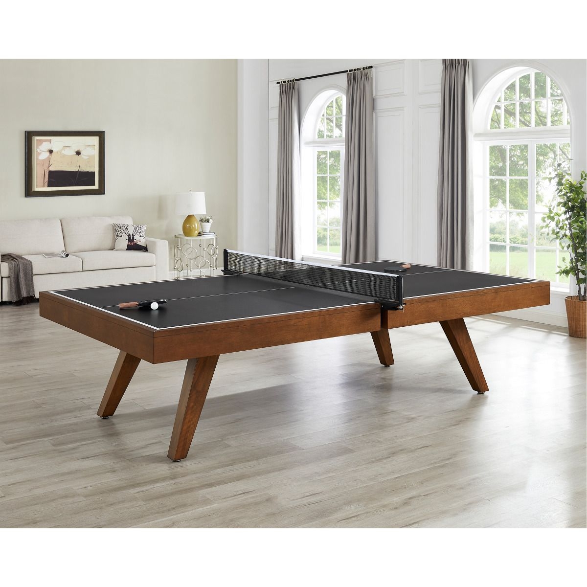 Table Tennis Table Whiskey Wood Finish Mid-century Table Tennis