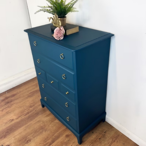 Tallboy Dresser Deep Teal Finish Deep Teal Tallboy