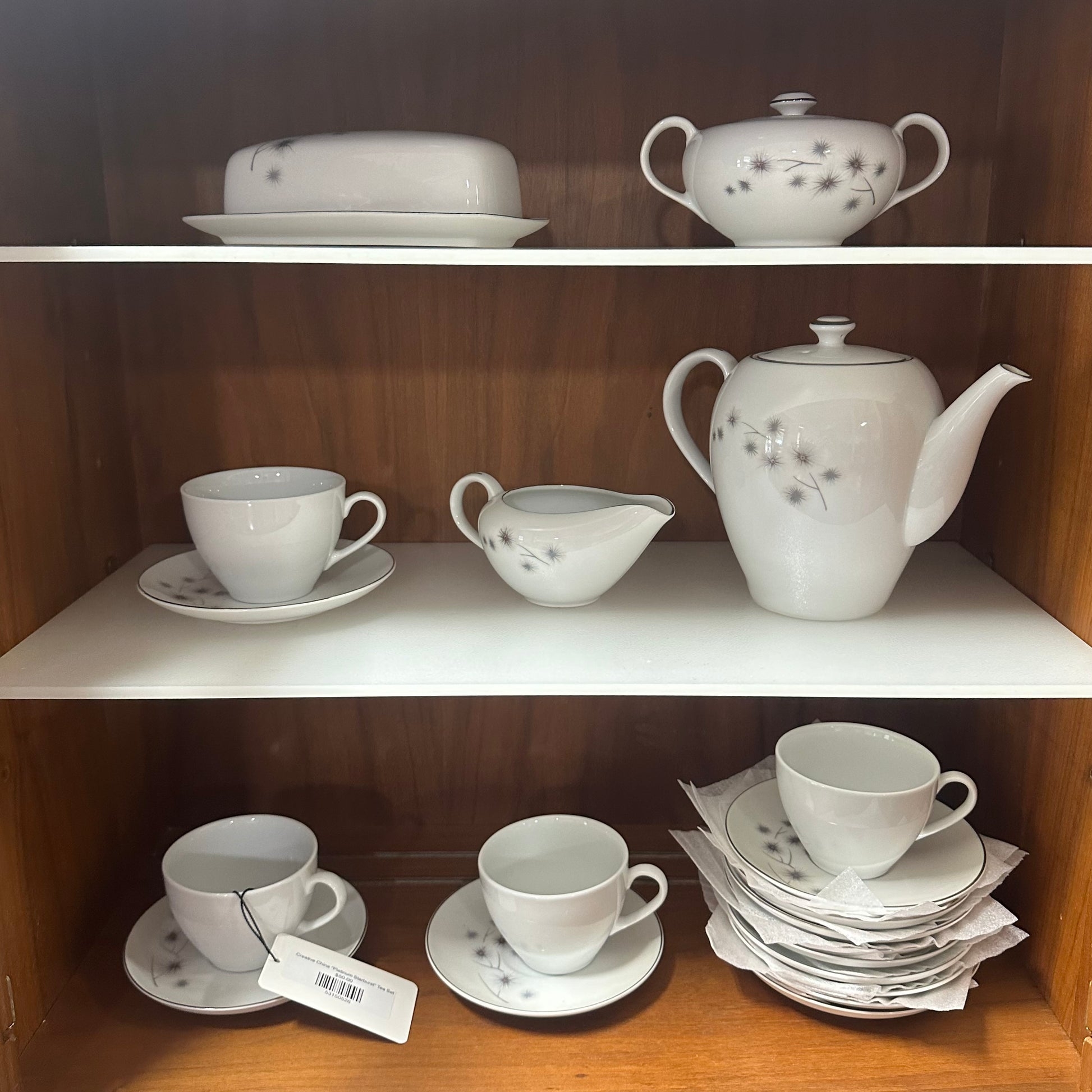 Tea Set with Starburst Pattern and Atomic Motif Service