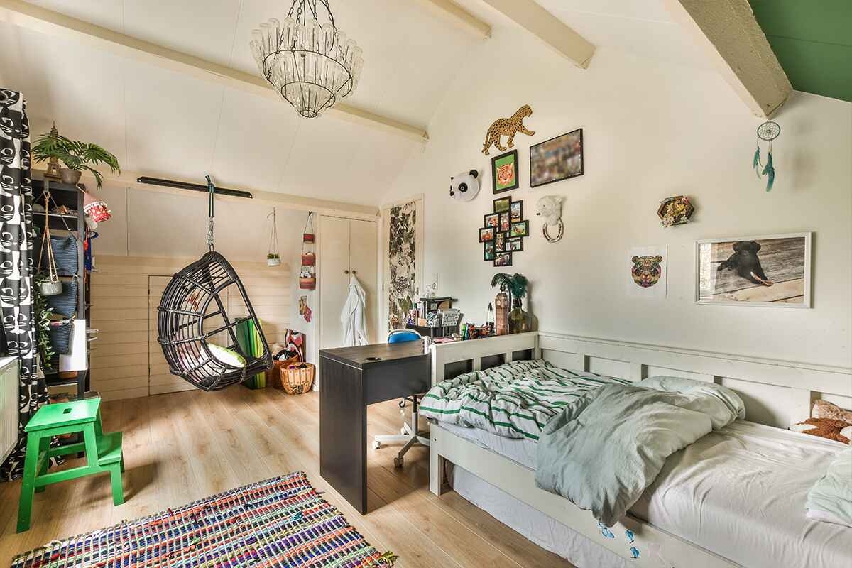 Teenager Bedroom with Hanging Wicker Chair for Hanging Chair Bedroom Decor