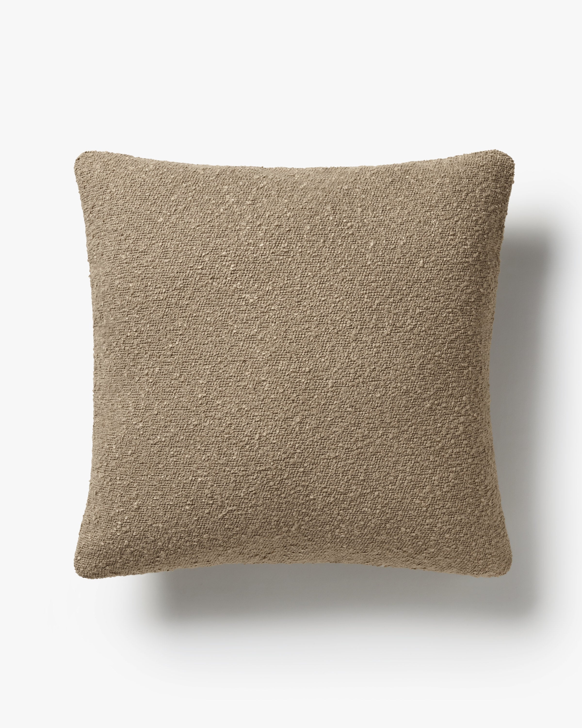 Throw Pillow: Earth Tone Boucle Fabric Nubby Sofa Decor