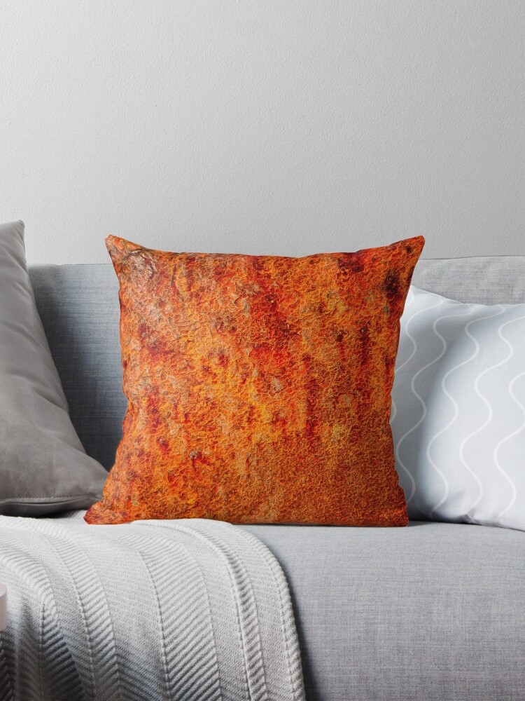 Throw Pillow Mottled Texture Organic Rust Texture Accent