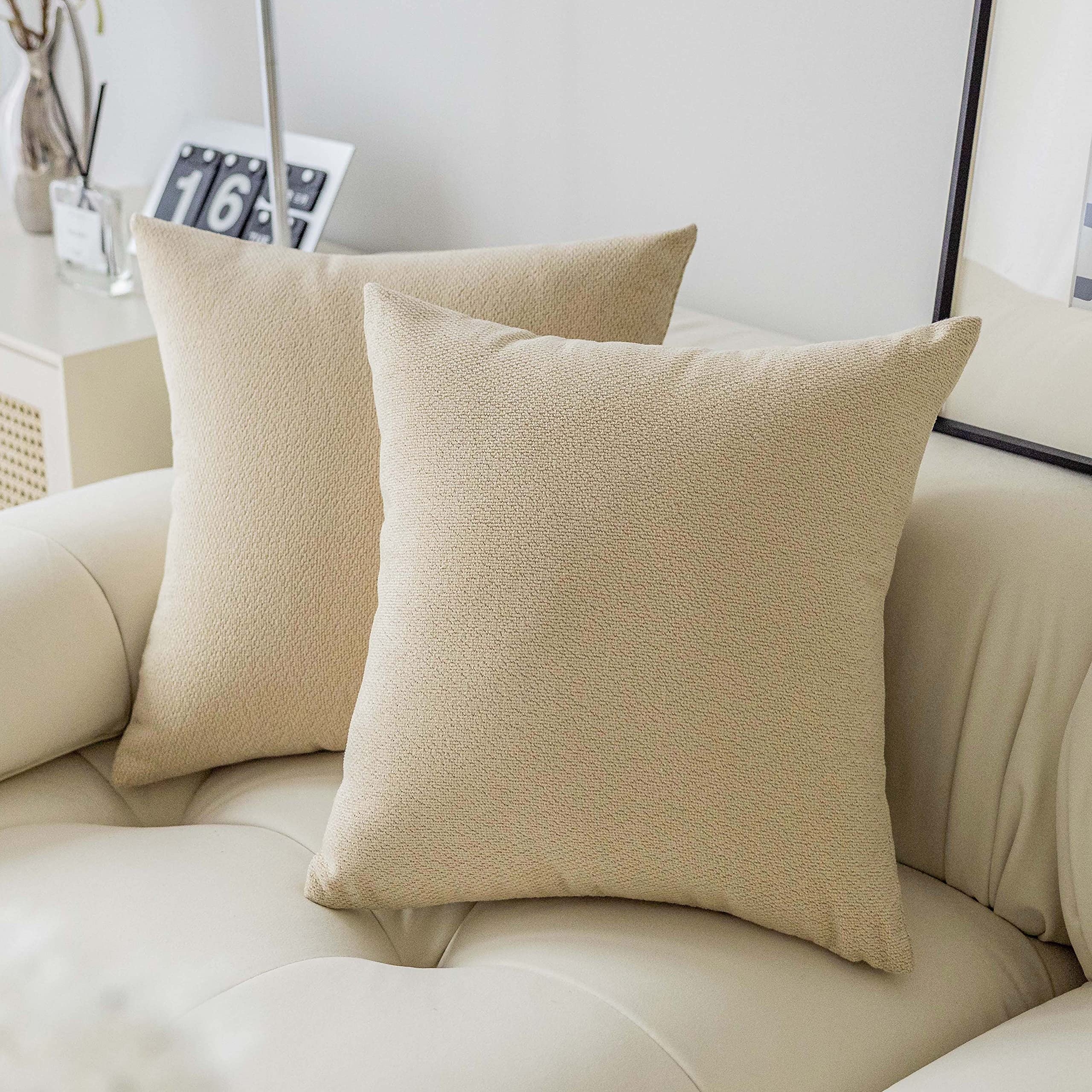 Throw Pillows Square Profile Modern Chenille Texture