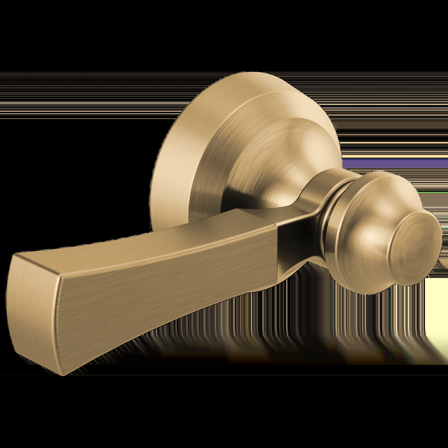 Toilet Tank Lever Flared Handle Design Metallic Finish