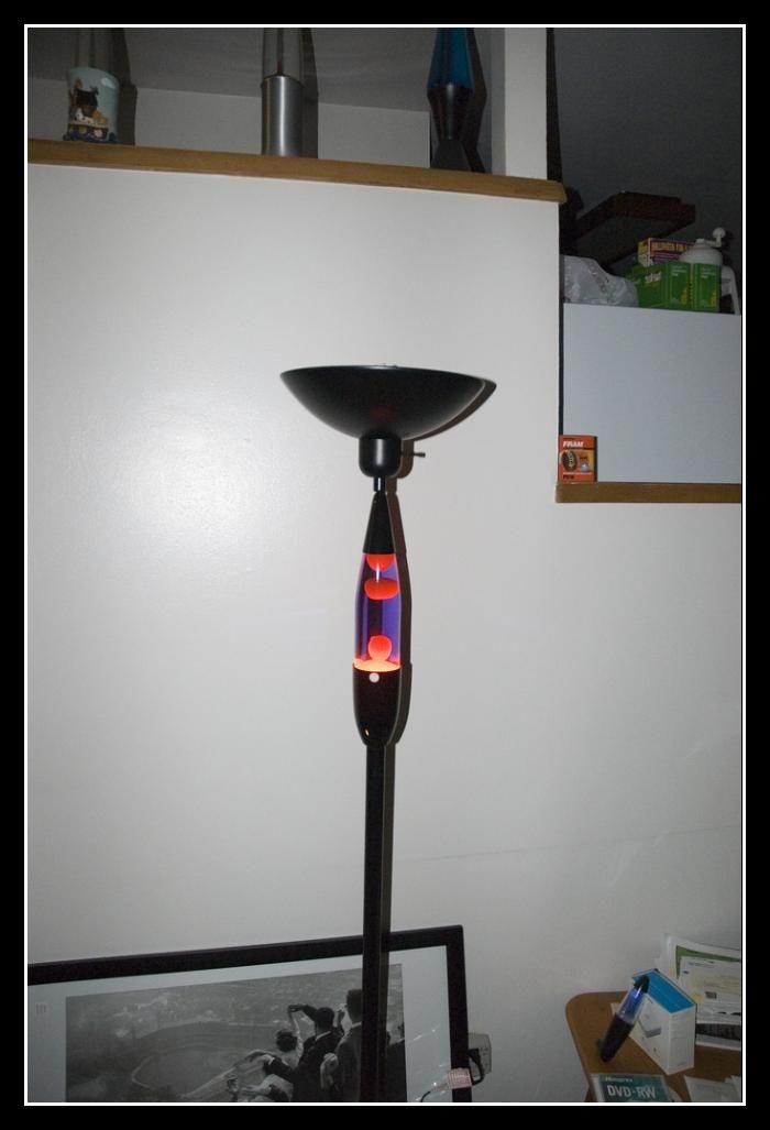 Torchiere Floor Lamp Purple and Orange Motion Mood Lighting