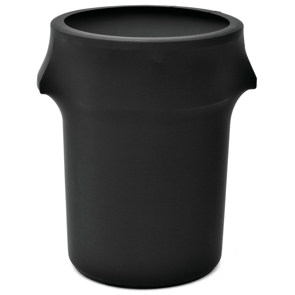 Trash Can Cover Handle Cutouts Matte Black 55 Gallon Wrap