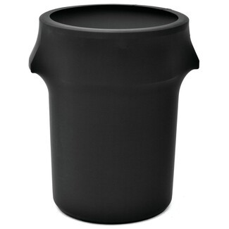 Trash Can Cover Handle Cutouts Matte Black 55 Gallon Wrap