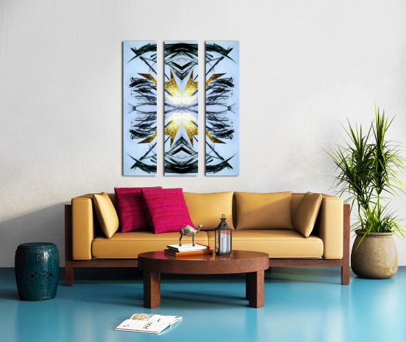 Triptych Wall Art in Vertical Modern Triptych Layout