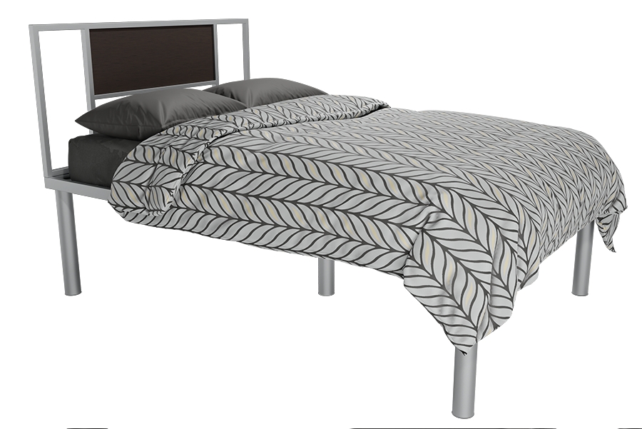 Tube Bed with Cylindrical Legs and Industrial Metal Tube Bed
