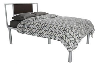 Tube Bed with Cylindrical Legs and Industrial Metal Tube Bed