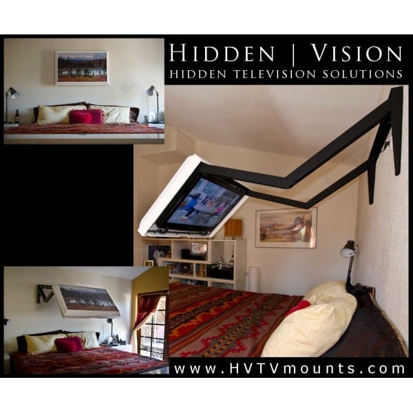 TV Wall Mount With Flip Out Mechanism and Hidden TV Mount