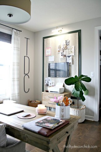 Upholstered Bulletin Board: Animal Print Fabric Custom Mood Board