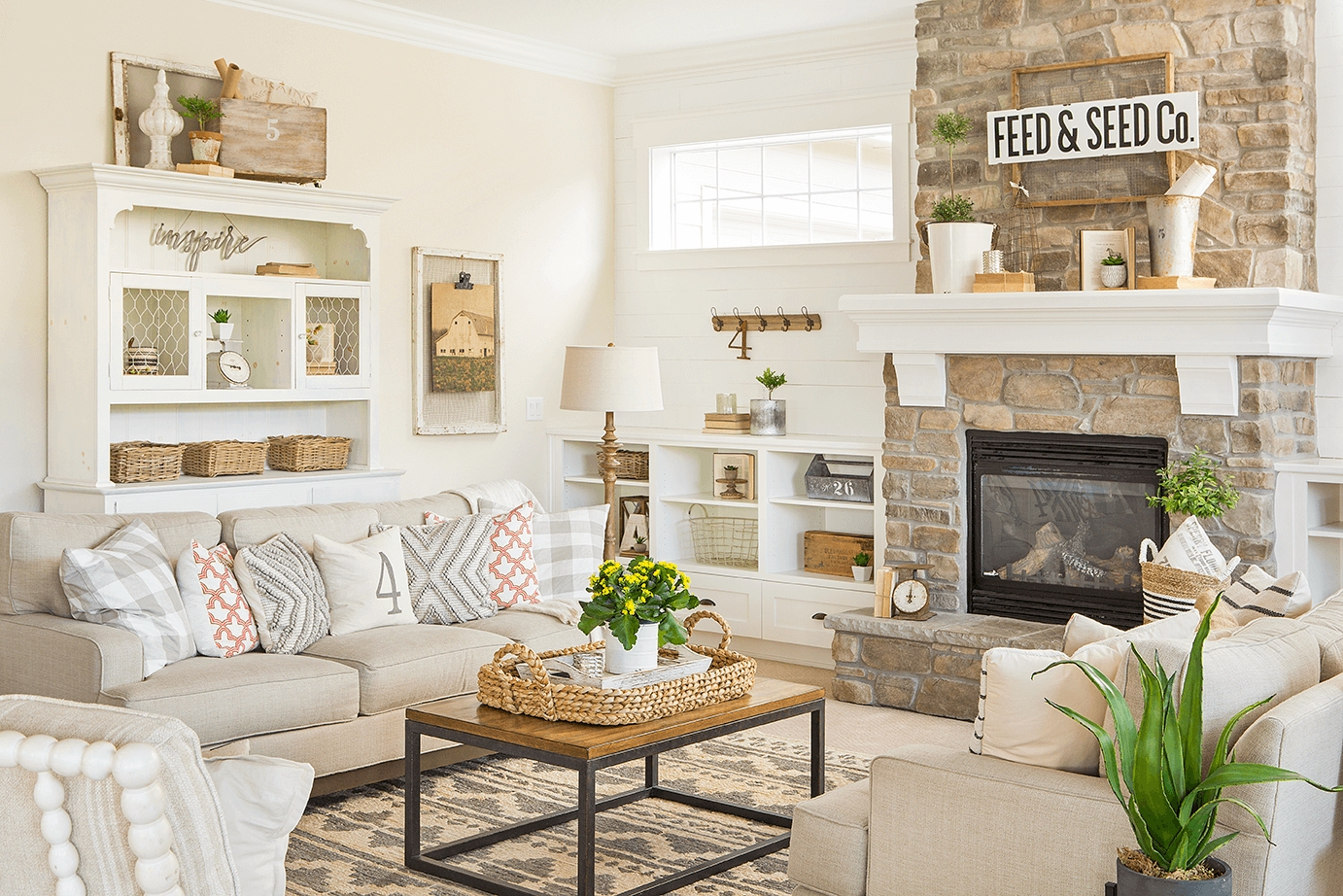 Upholstered Sofa with Multi Pillow Back Farmhouse Decor