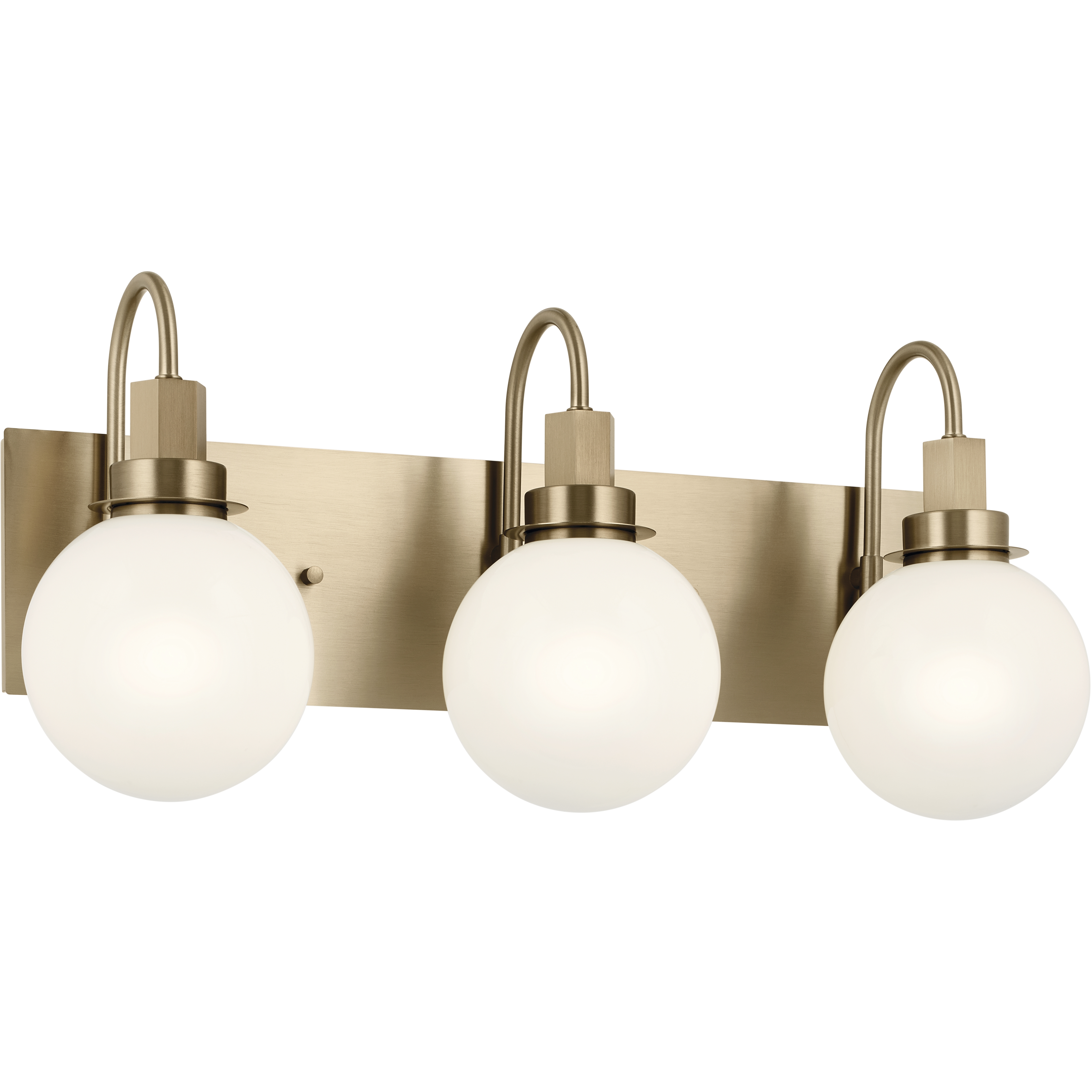 Vanity Light with Hexagonal Socket and Frosted Orb Glass