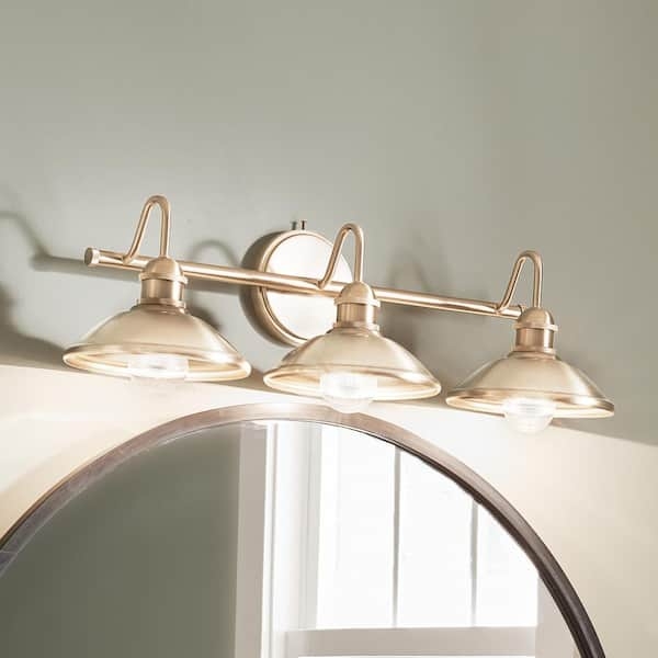 Vanity Light with Looped Arm Detail in Champagne Bronze