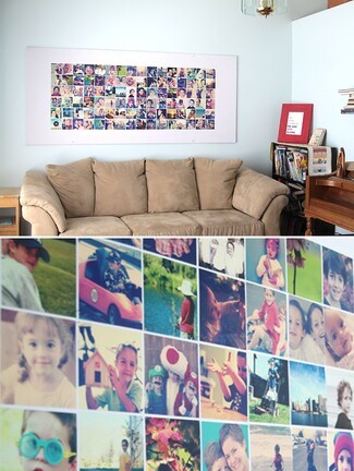 Wall Art Collage: Instagram Style Photos DIY Wall Decor Idea