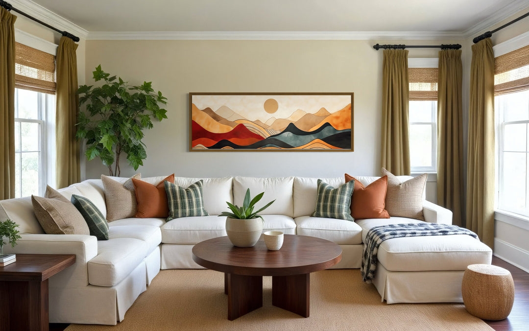 Wall Art Horizontal Mountain Art Vintage Landscape Canvas
