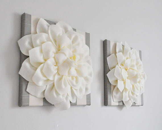 Wall Art Set 3D Fabric Petals 3D Floral Wall Decor