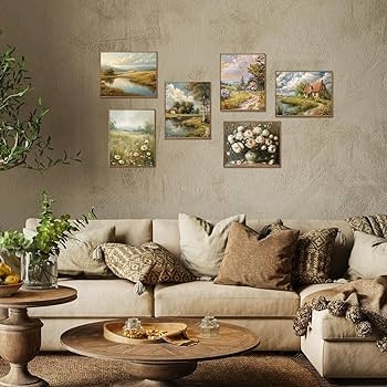 Wall Art Set Curated Landscape Vintage landscape gallery wall