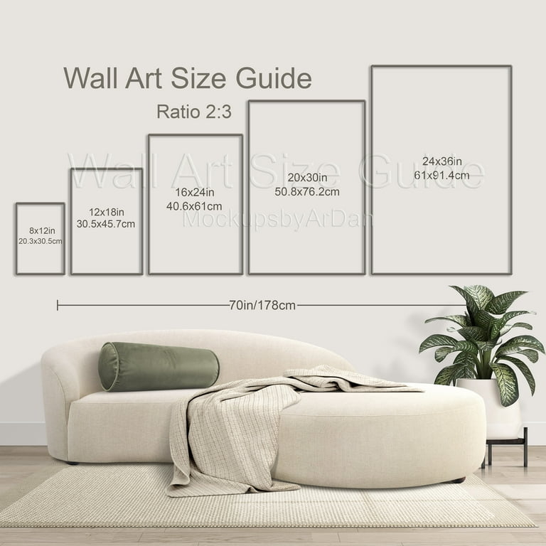 Wall Art Size Guide for Organic Modern Living Lounges