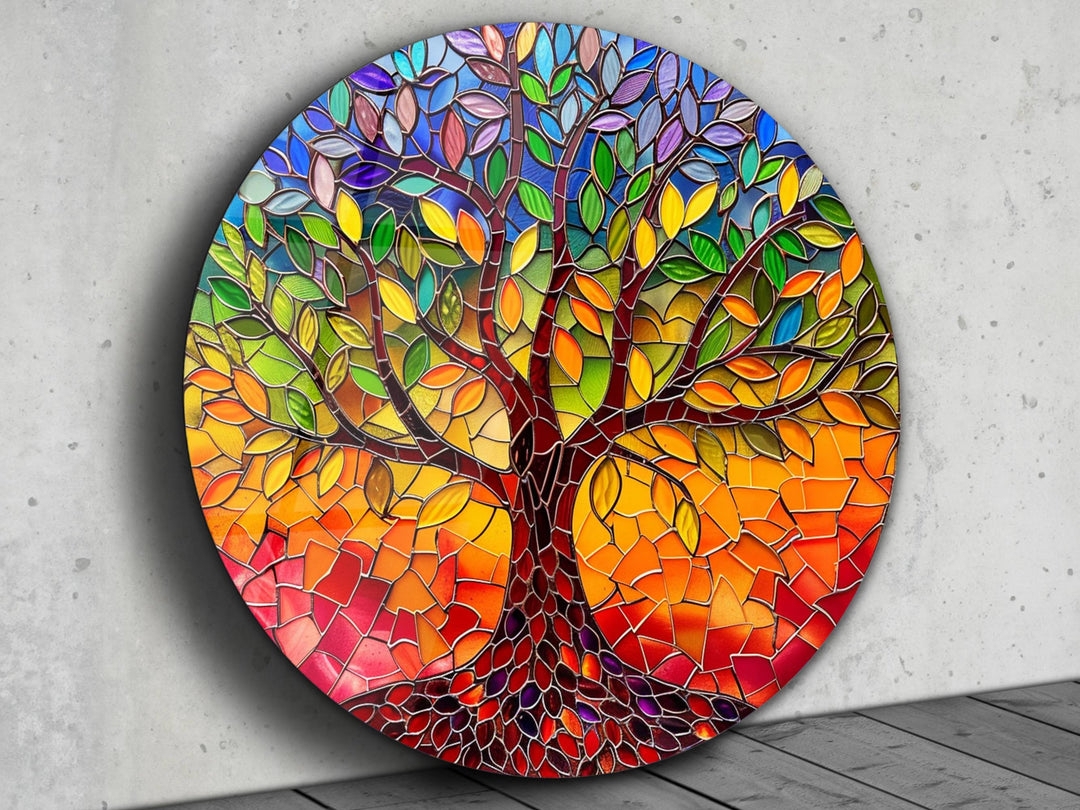 Wall Art Stained Glass Mosaic Rainbow Spectrum